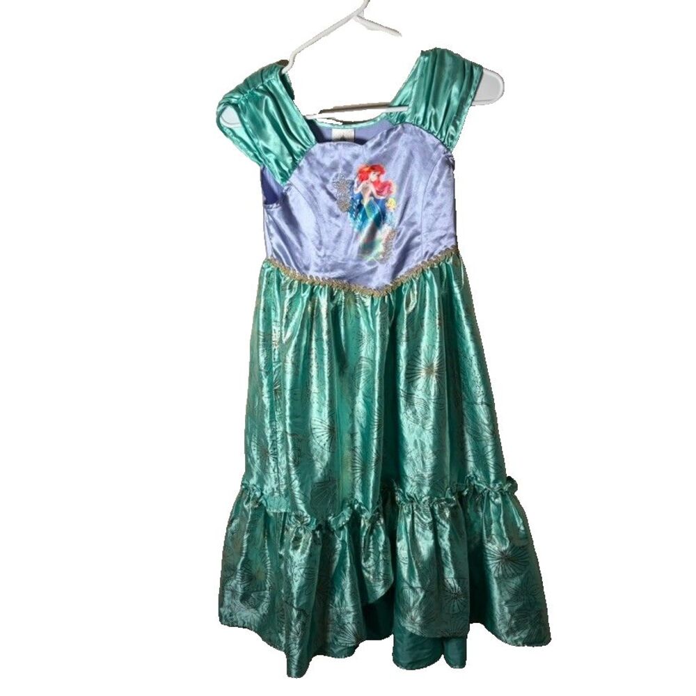 Disney Parks Little Mermaid Dress Girl's 7/8 Ariel Green Purple Princess